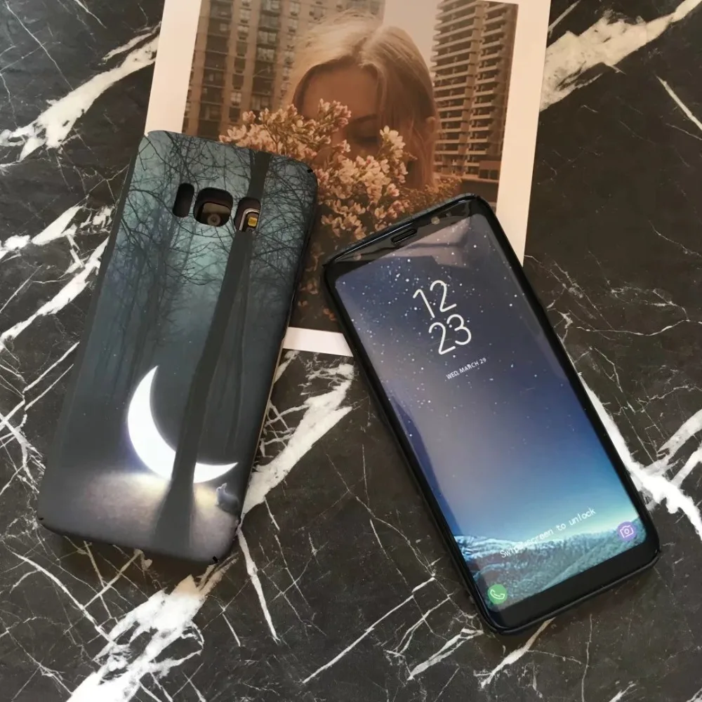 Светящийся в темноте чехол из поликарбоната для Samsung Galaxy S10 S8 S9 Plus S10E S7 Edge Note 8 9 10 Pro