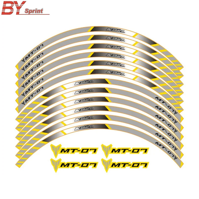 Наклейка для мотоцикла YAMAHA MT07 MT 07 700 900 850 12 X с толстыми краями|Наклейки и стикеры| |