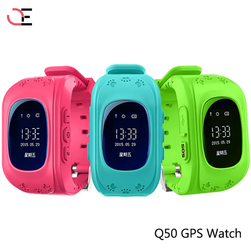 Q50Astuto делла vigilanza дель capretto sicuro OROLOGIO ДА POLSO OLED GPS Finder Locator tracker sim SOS Anti персидско smart