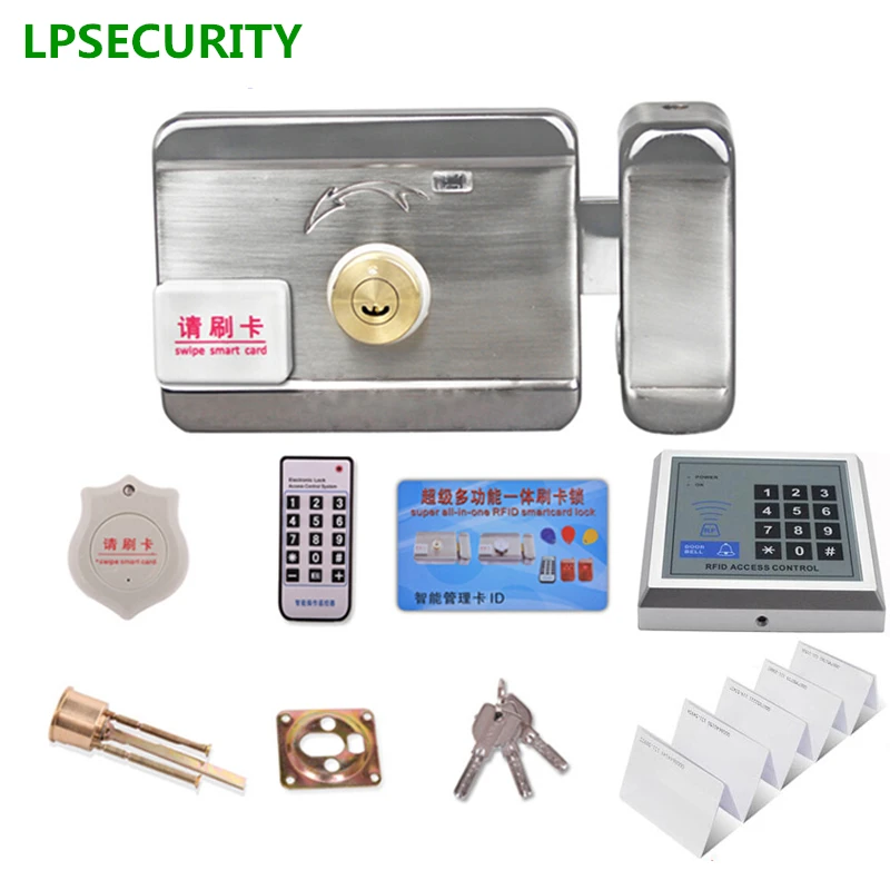 LPSECURITY 20 тегов двери и ворота замок система контроля доступа электронный интегрированный RFID ID ридер дверной обод замок для домофона