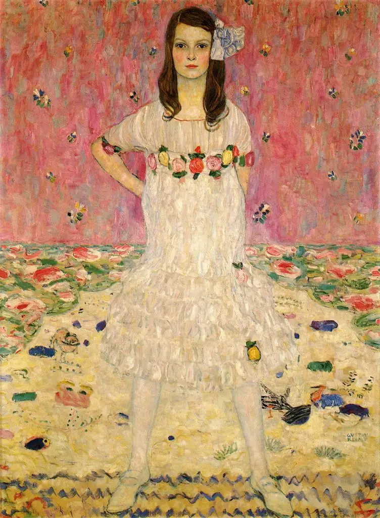 

Handmade oil painting reproduction Portrait of Mada Primavesi by Gustav Klimt
