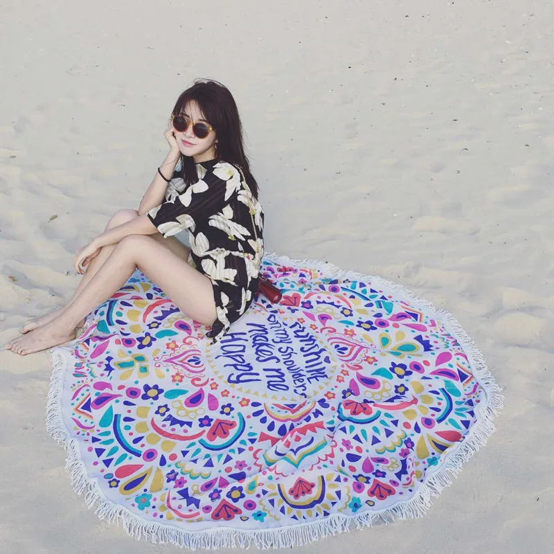Круговой 2017 европейские и американские популярные новые пляжные шали|european and
