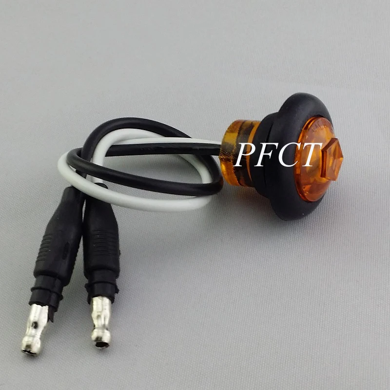 12V Мини Круглая пуля 2-проводной дизайн 3/4 &quot1 шт светодиодный габаритный фонарь