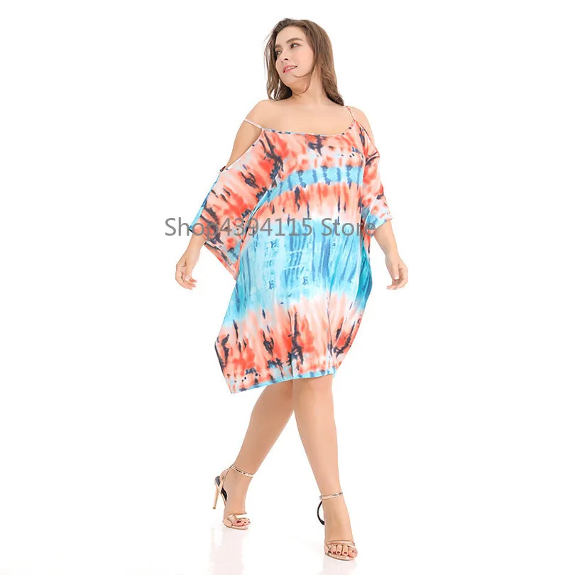 Prered 2018 Summer Dress Spaghetti Strap Sexy Bohemian Print Beach Plus Size Dresses XXXL Vestido | Женская одежда