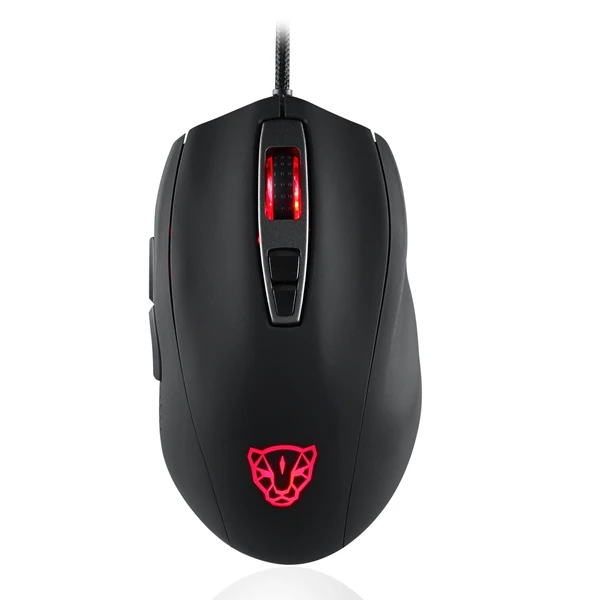 Черный Motospeed V60 оригинальная мышь 5000 dpi Проводная игровая мышь 7 клавиш компьютерная периферийная - Цвет: Черный