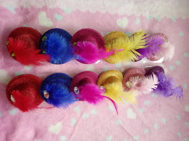 2016 5*5 см новый стиль аксессуары для волос домашних животных пряжа перо цветы Мини