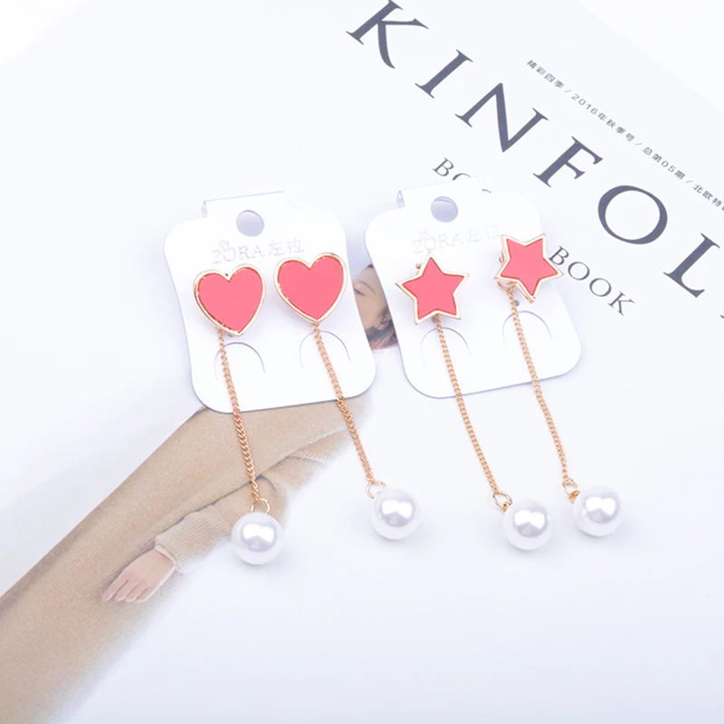 Женские серьги XZP романтичные модные капельки с сердечком для любителей подарок