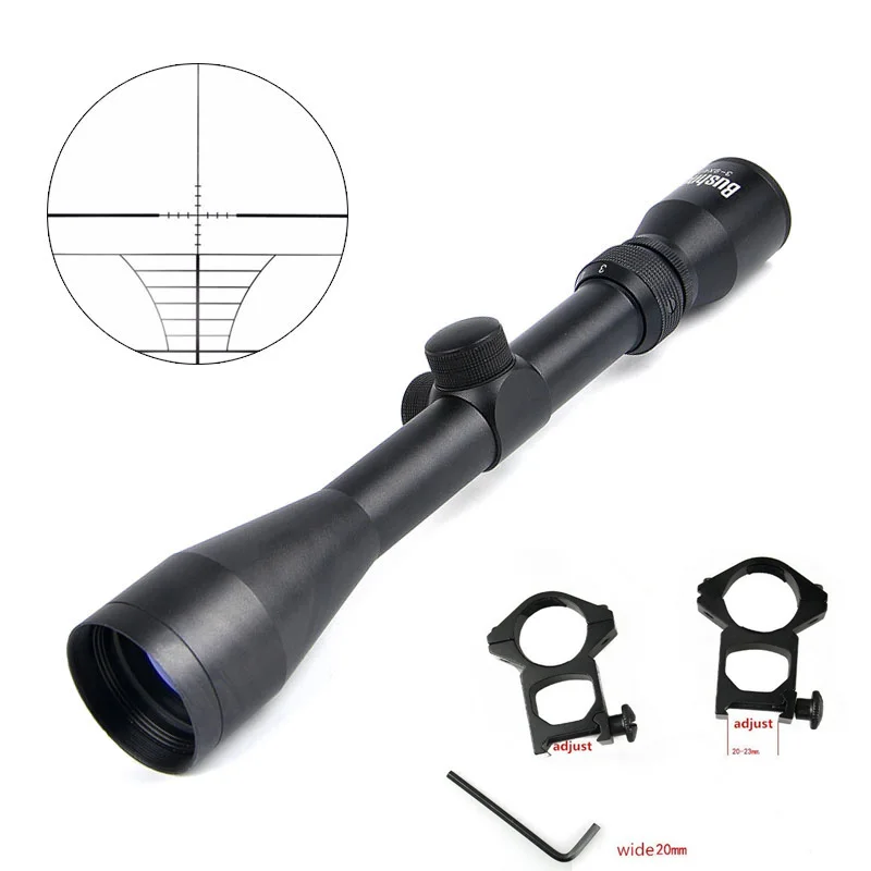 With 20mm mount 3-9X40 охотничий Воздушный прицел для винтовки провод дальномер Сетка арбалет или Mil точка Сетка прицел тактический оптические прицелы - Цвет: With 20mm mount