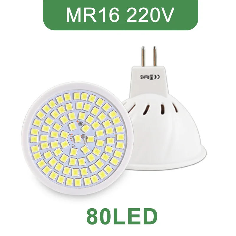 MR16 AC 220V Kaguyahime MR16 светодиодный 12 V MR11 прожектор 220 V 6 W SMD 2835 Лампы светодиодный лампада Светодиодный прожектор светодиодные украшения ампулы теплый белый холодный белый - Испускаемый цвет: MR16 AC 220V