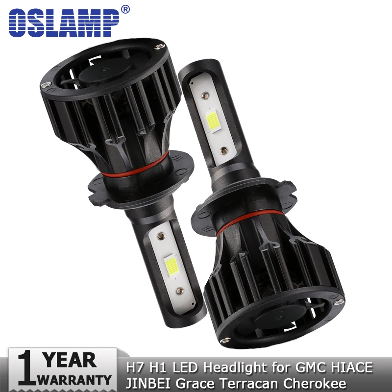 Oslamp COB 72 Вт 8000lm H7 H1 Hi lo луч светодиодный лампы для фар 12 В 24 в авто фары GMC HIACE JINBEI Grace