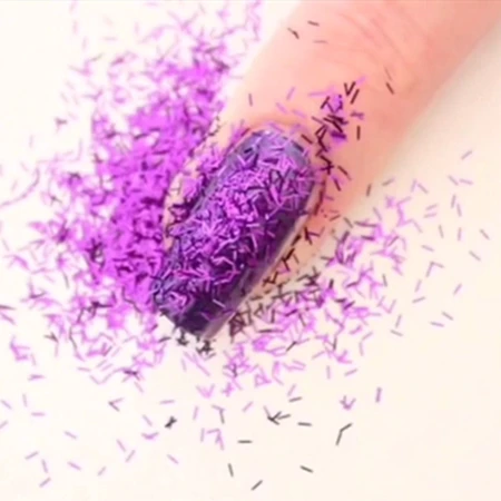 

12 Colors/set Nail Art Nail Glitter Acrylic 3D Long Strip Glitter Shape Sequins Powder Set for Nail Decoration