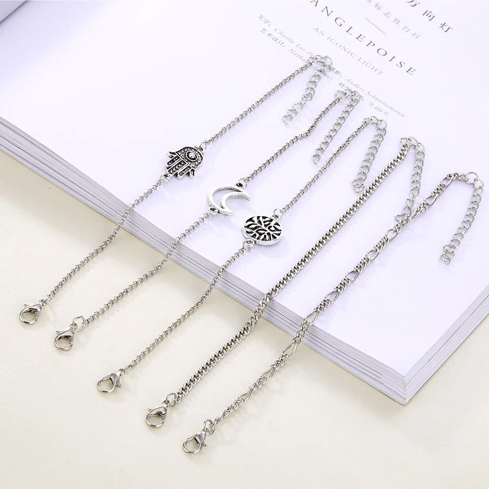 DAXI очаровательный винтажный металлический браслет в виде Луны дерева для женщин