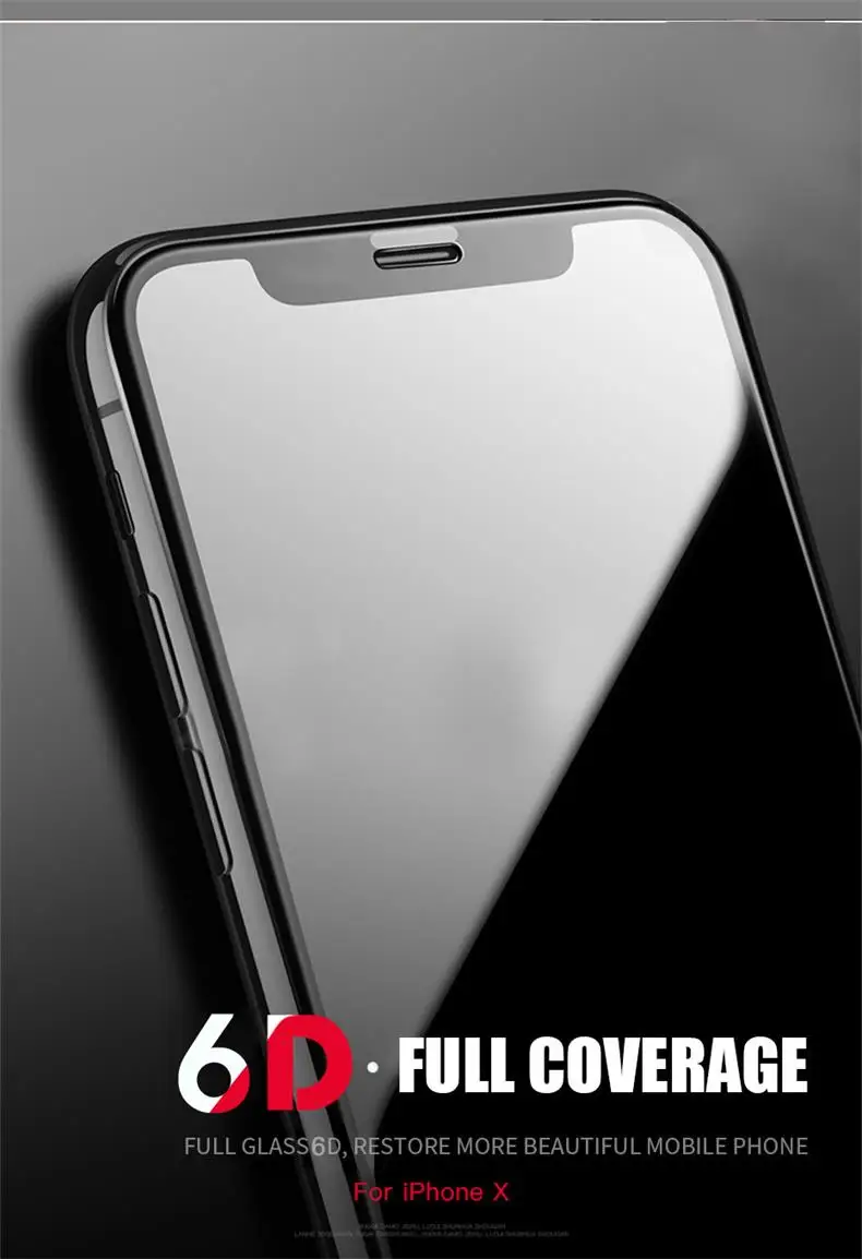6D полное покрытие Защитное стекло для iphone X Xr XS max стекло iphone XS max Xr защита экрана iphone X XS max Xr стекло flim
