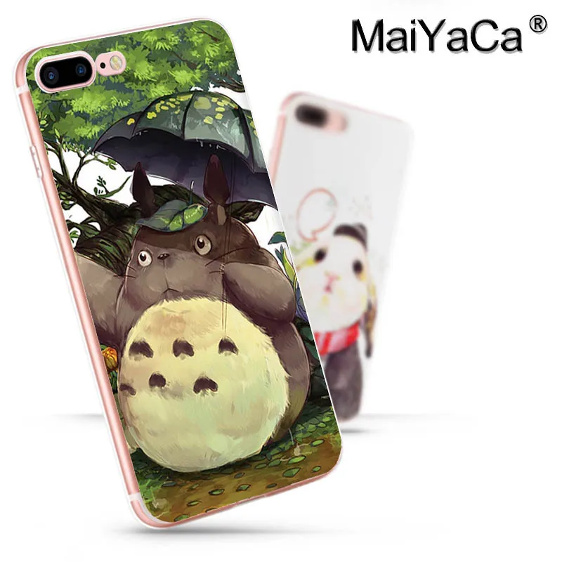 MaiYaCa totoro cartoon cat transparent soft tpu phone case cover for Apple iPhone 8 7 6 6S Plus X 5 5S SE 5C cass | Мобильные