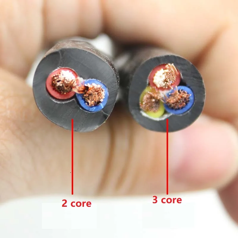 

Pure copper wire RVV power cord 2 core or 3core 11~20AWG square outdoor soft sheathed wire cable.10meter