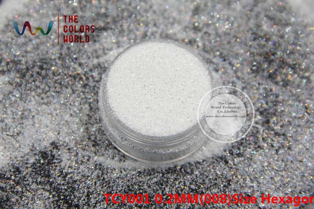 TCY001 очень блестящий белый с серебряным блеском для ногтей украшение татуировки