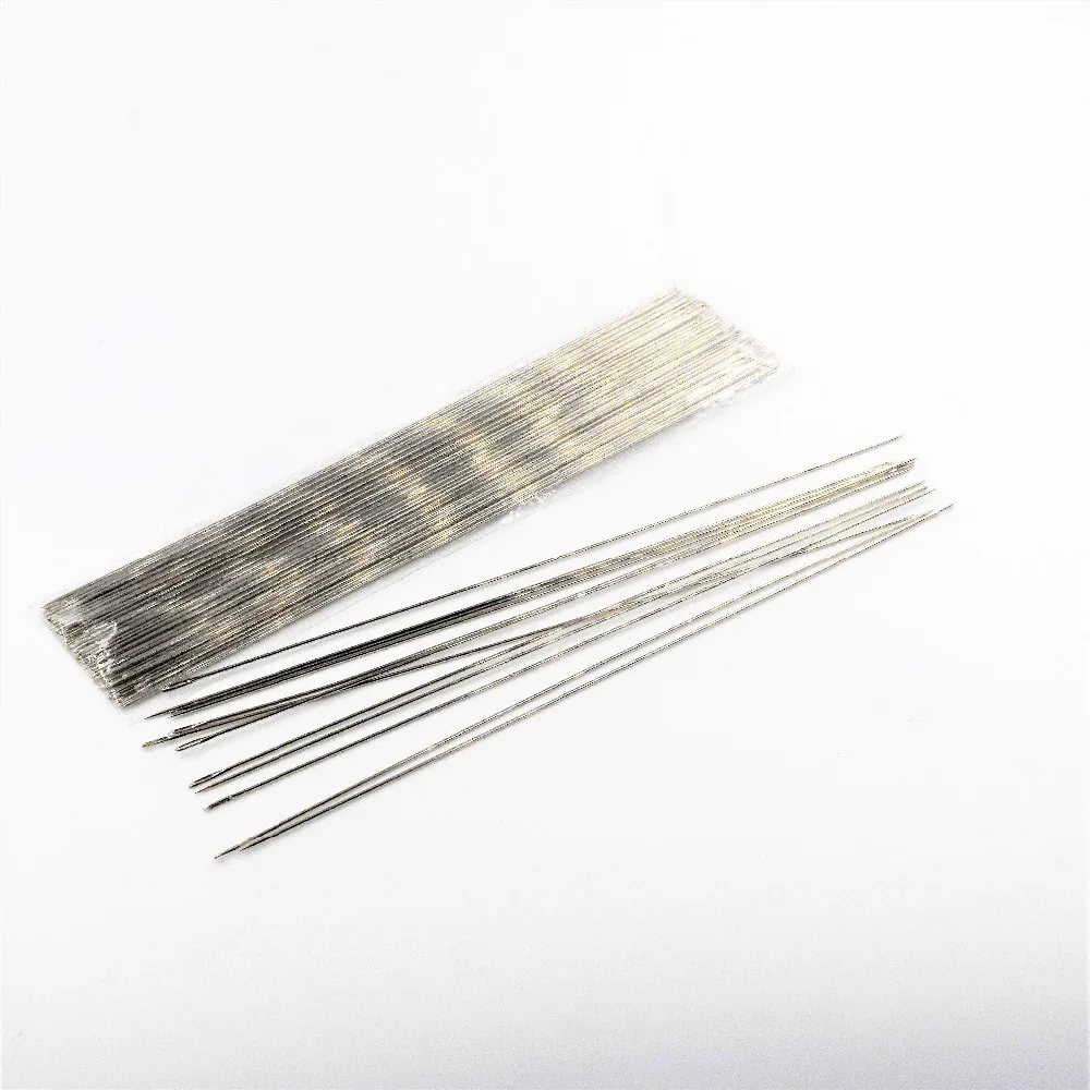 

50Pcs Silver Tone Steel Hand Long Sewing Needles 6inch Long agulhas pins set