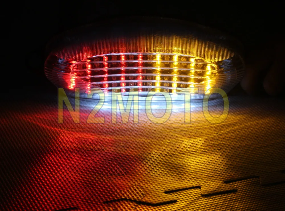 

Motorcycles Clear LED Tail Light Turn Signal light License Plate Light For Honda 1998-2005 VTR1000F SuperHawk