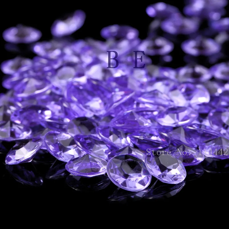 

1000 pcs / lot 12mm ( 6 Carat ) Acrylic Lilac Diamond Crystals Confetti Table Scatter confetti Wedding Party Decoration