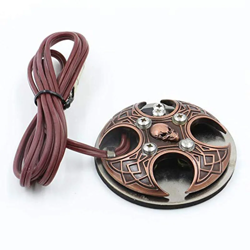 

Premium Tattoo Pedal Cross Skull Copper Tattoo Foot Pedals with 6.0ft Silicon Soft Wire for Tattoo Machine Power Supply