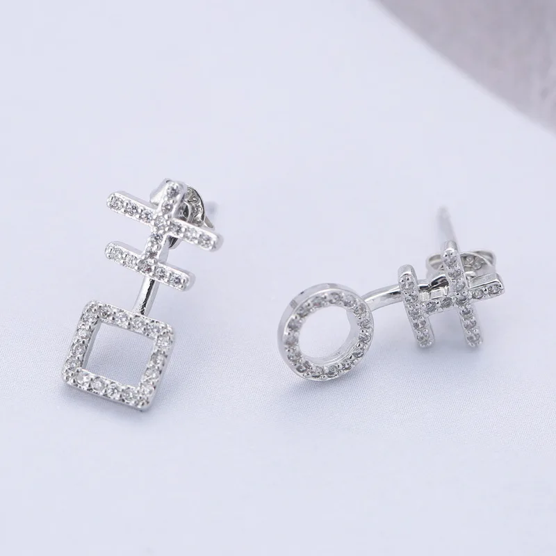 

925 Silver Earrings Rhinestone Crystal Sterling Silver Stud Earrings For Women Good Jewelry