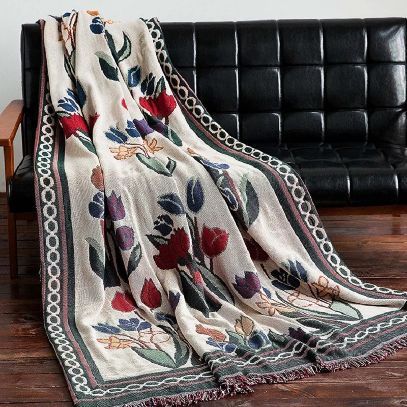 Качественное Хлопковое одеяло для дивана декоративное толстое s ковер AB Side Coverlet 3
