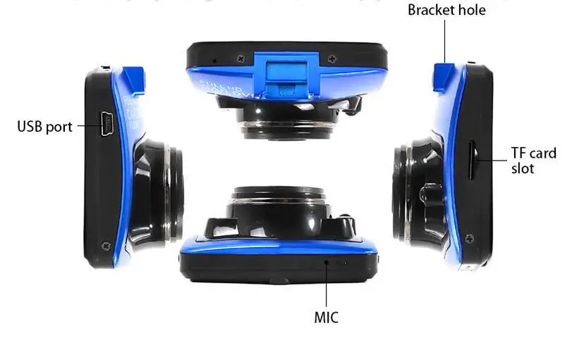 Мини Автомобильный DVR камера GT300 Dashcam видео регистратор g-сенсор ночного видения