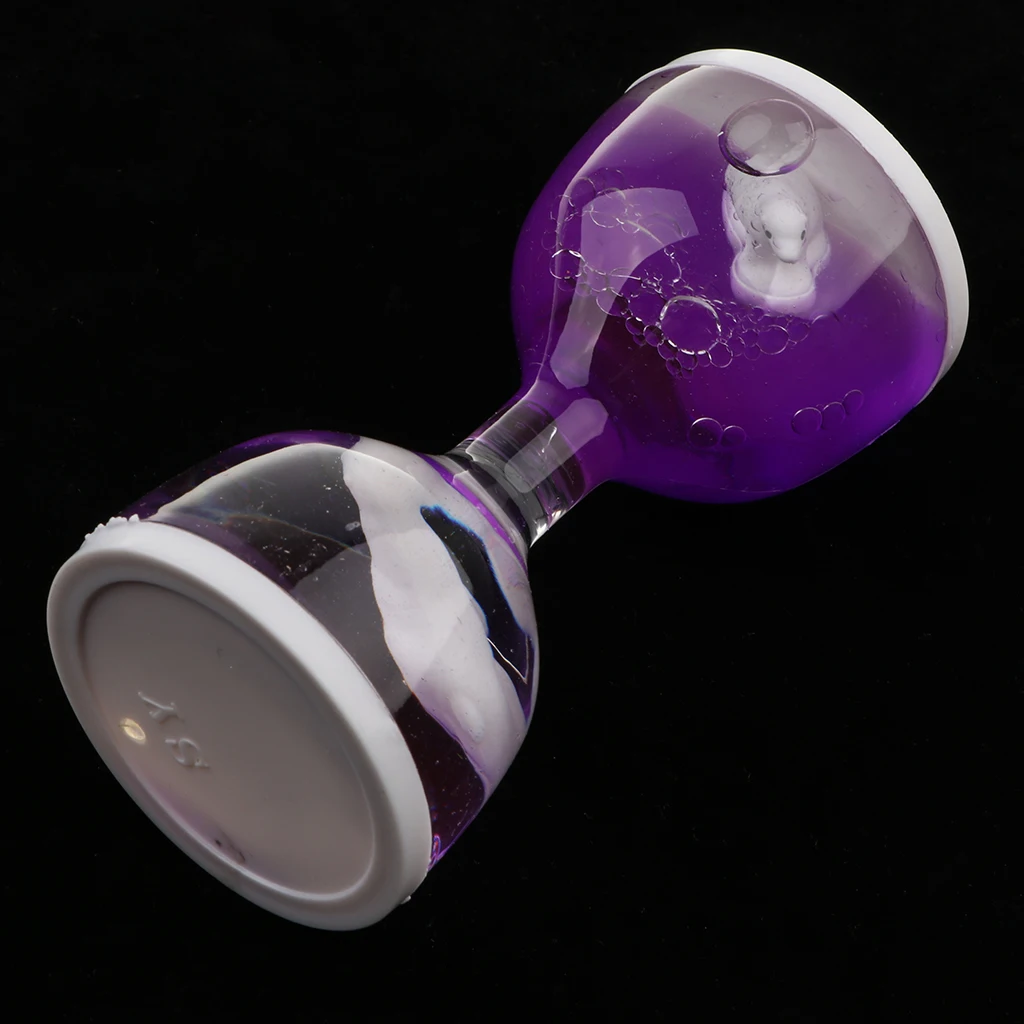 Purple Жидкое движение Bubbler таймер настольная сенсорная игрушка Дельфин Животное плавающий масло песочные часы для ерзания Релакс подарки - Цвет: Purple