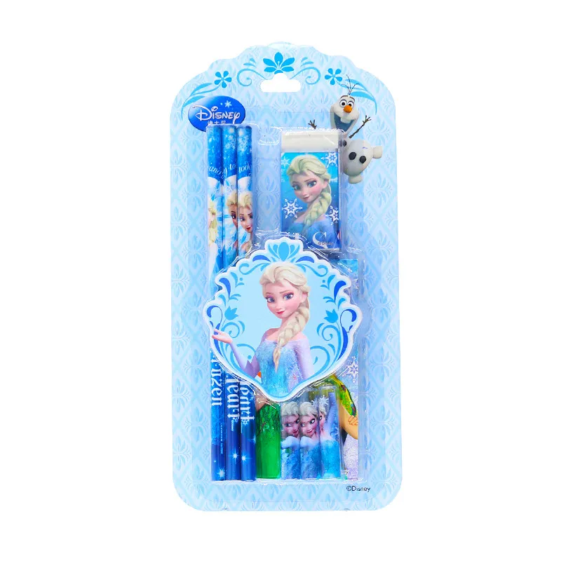Disney Frozen карандаш для школы мультфильм с ластиком и ноутбуком Эльза Анна