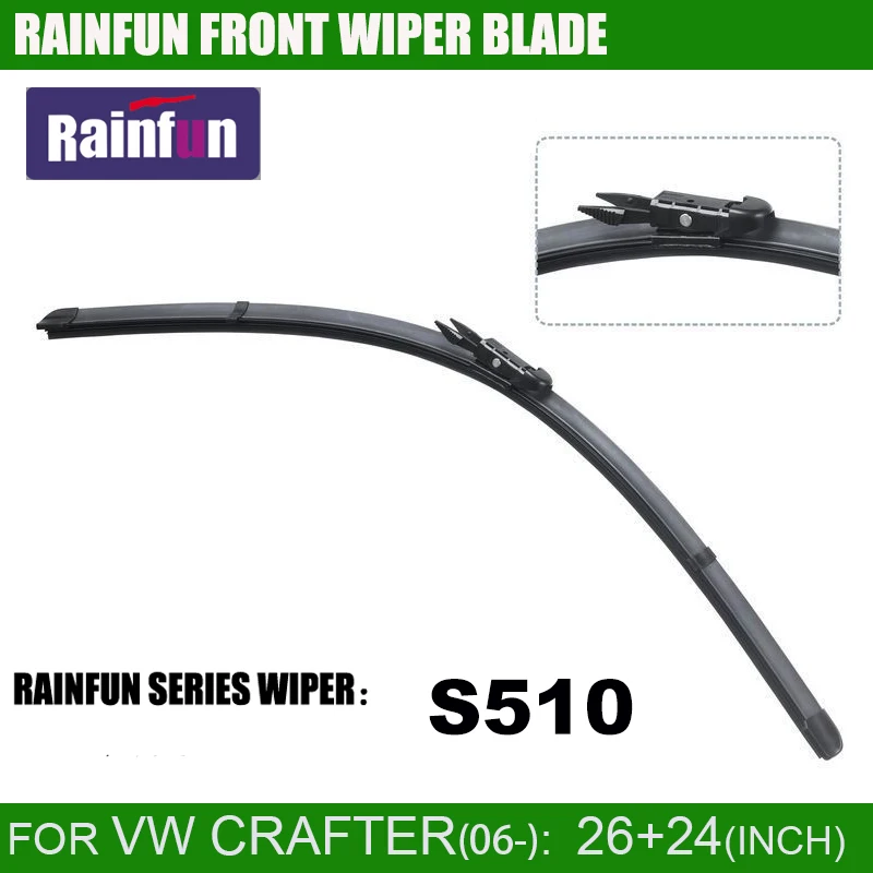 Щетка стеклоочистителя RAINFUN S510 для Volkswagen Crafter 06 26 + 24 дюйма|blade welding|blade iphone 4 metal