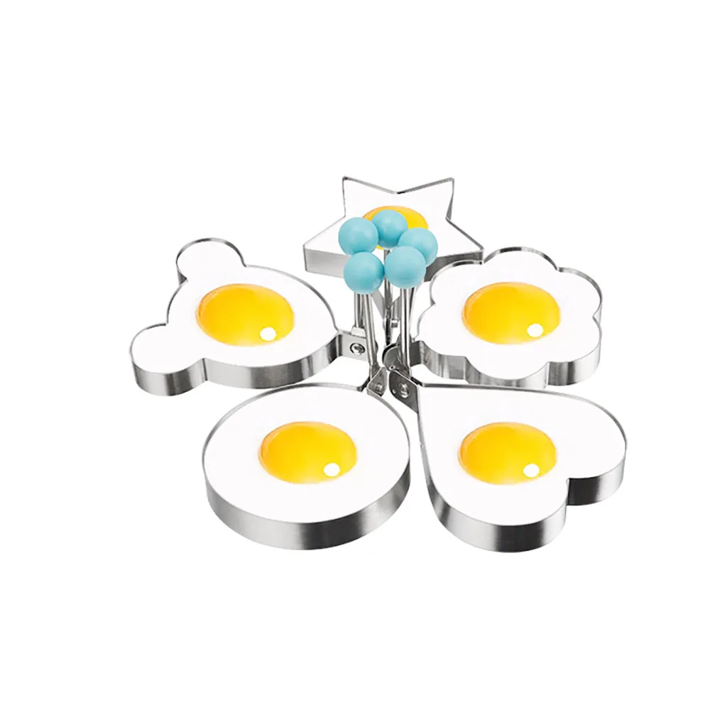 

Egg Mold Thickened 304 Stainless Steel Creative DIY Heart Flower Star Round Shape Egg Omeletter Mold Baking Kitchen Gadgets