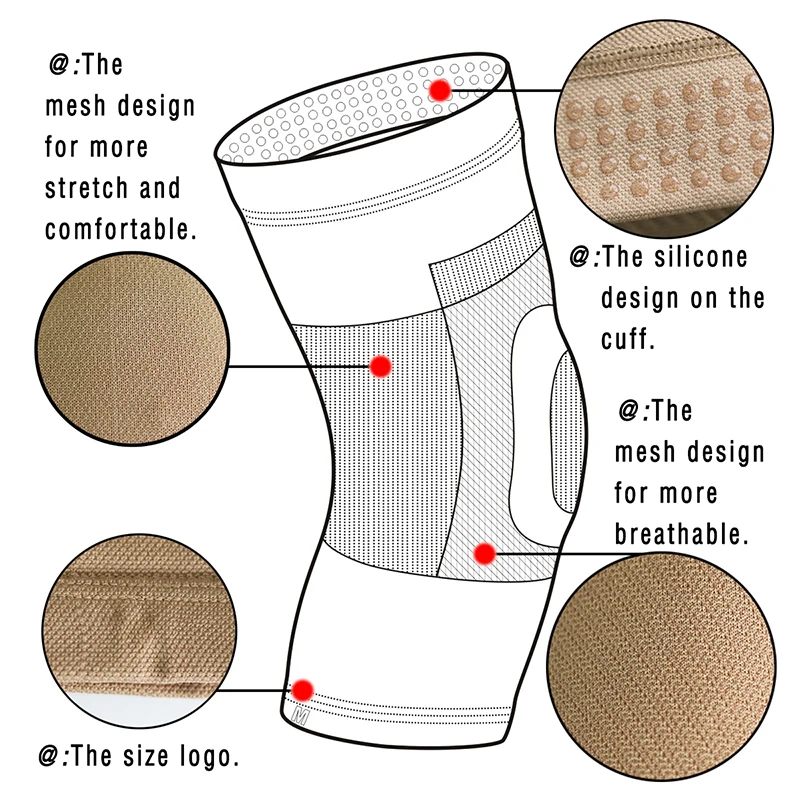 Findcool Профессиональный защитный наколенник для спорта размера плюс дышащая