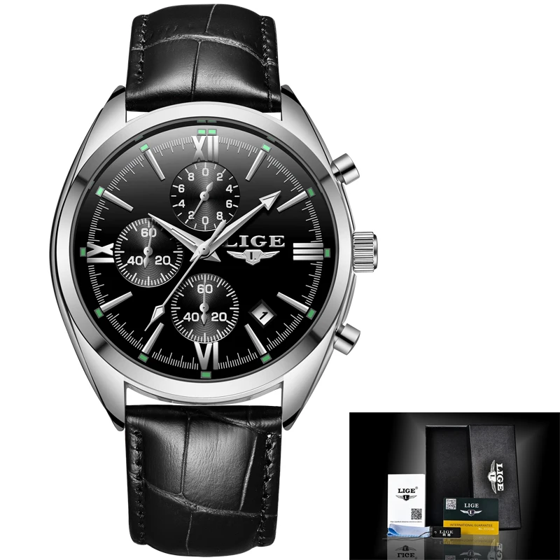 2018 LIGE New Mens Watches Brand Luxury Quartz Watch Men Casual Leather Military Waterproof Sport Wrist Relogio Masculino | Наручные часы