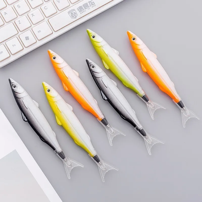

1PCS Creative Cute Fish modelling Pen Peculiar Shape Lovely Stationery Ballpoint Pen Automatic Refillable Ballpen Bullet 5mm