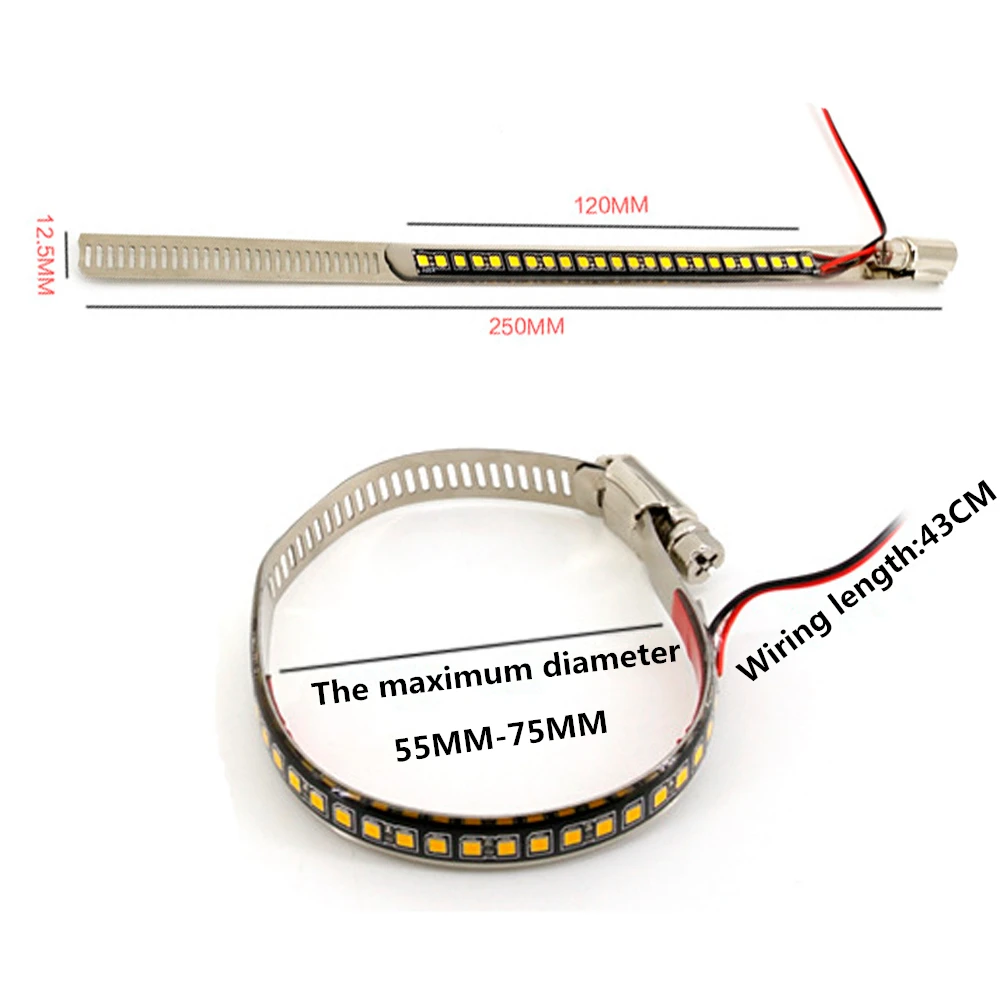2Pca мотоциклетный светодиодный фонарь с вилкой и поворотным сигналом DRL дневной
