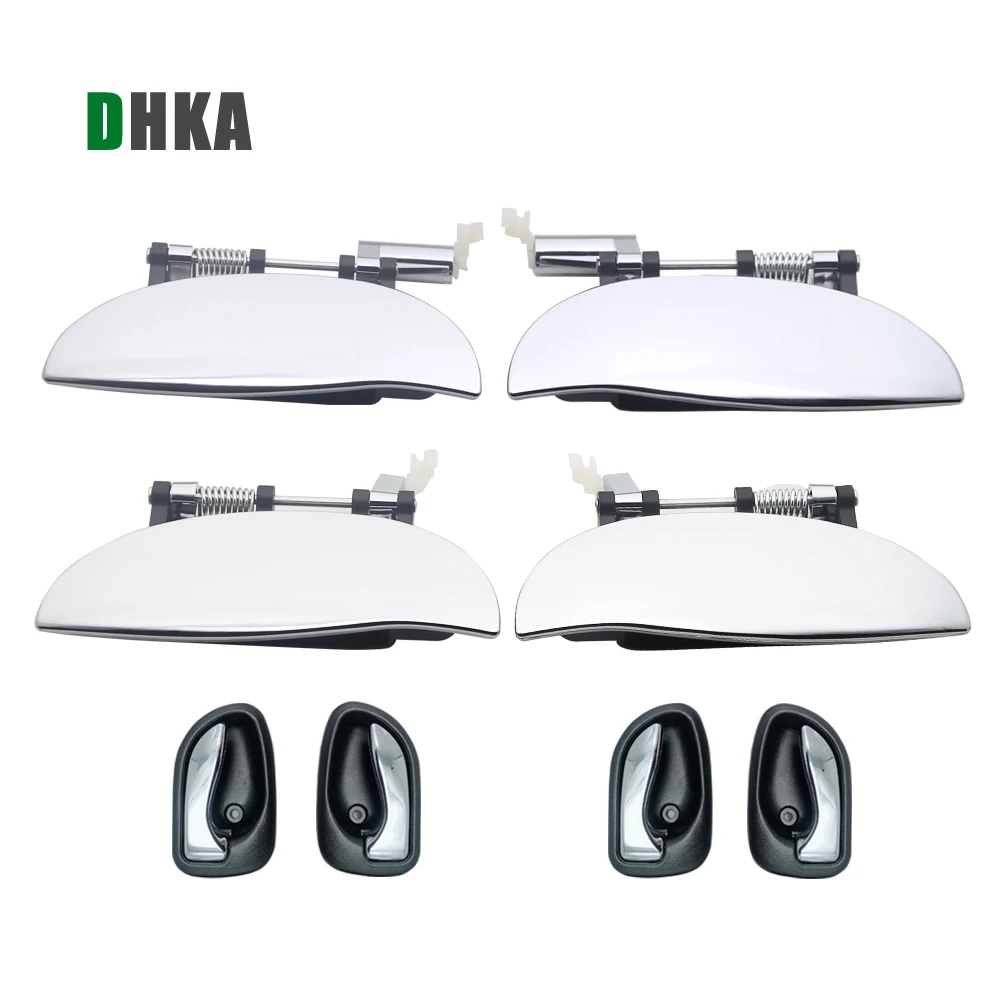 Наружная наружная дверная ручка DHKA для HYUNDAI ATOS 1997 2005 OEM 82650 02100 82660 83650 83660 хром|exterior