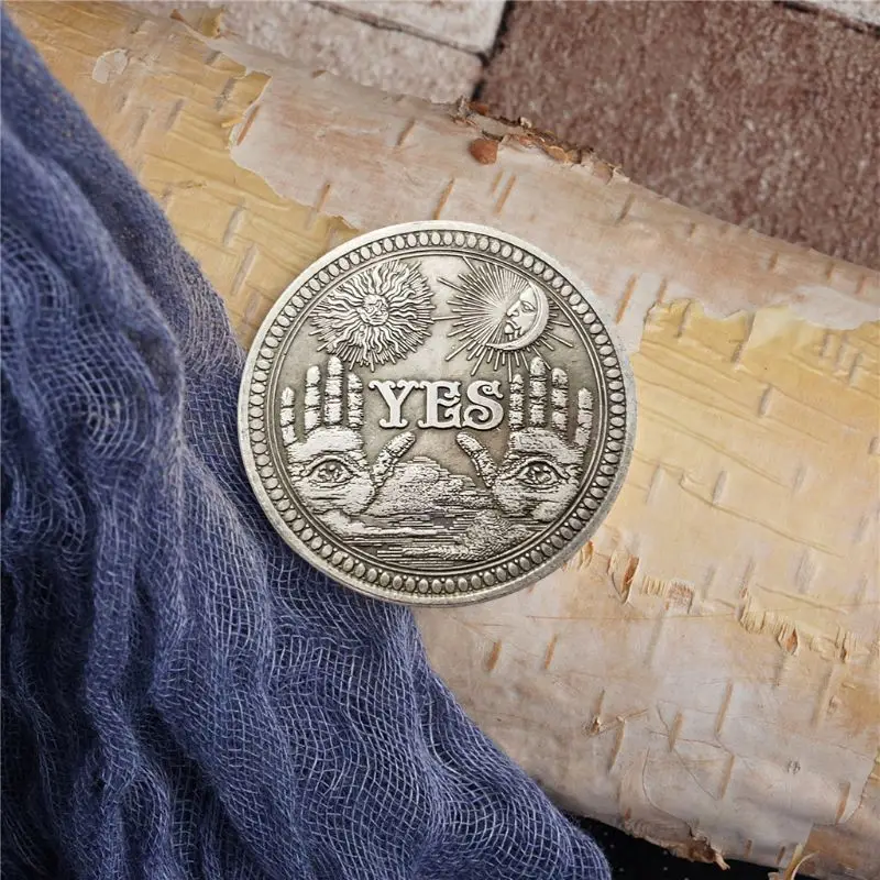 

Yes or No Skull Commemorative Coin Challenge Collectible Coins Collection Art Craft YES NO Letter Ornaments Souvenir Coin