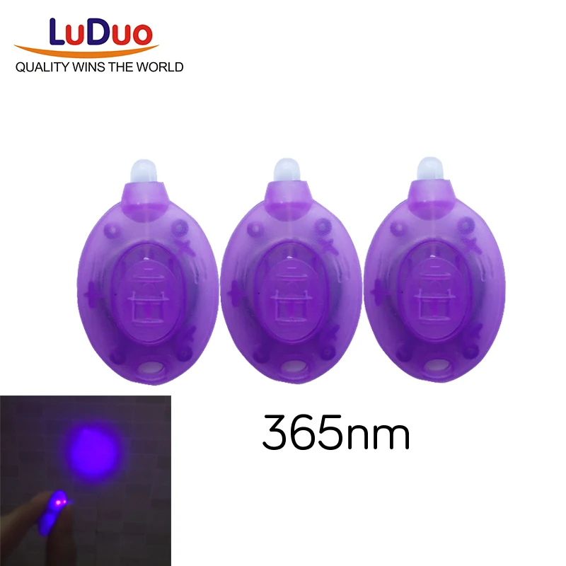 LuDuo 3 шт. супер мини сильный УФ светодиодный фонарь 365nm лампа для проверки маркера
