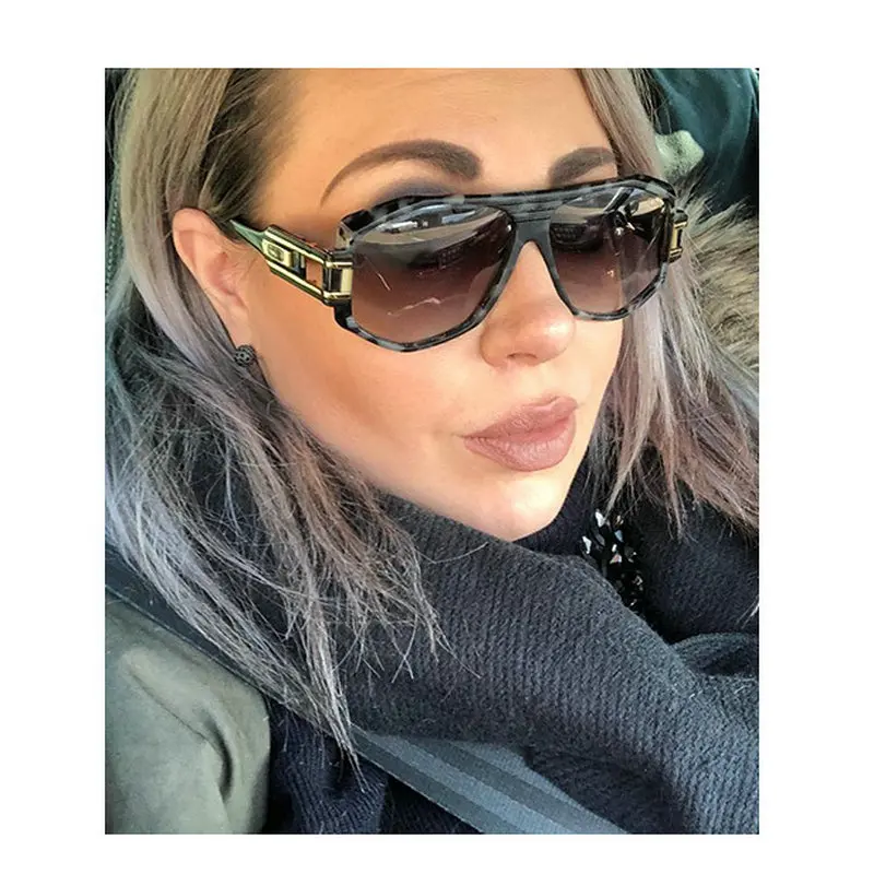 Женские поляризационные солнцезащитные очки с леопардовым принтом для
