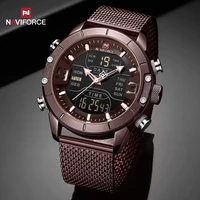naviforce top luxury brand watch men waterproof quartz sport wrist watch military style mens analog digital watches reloj hombre