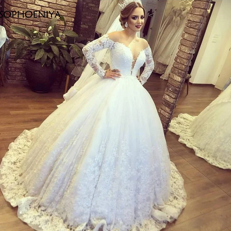 Новое поступление бальное торжественное платье es с длинным рукавом 2021 vestido de novia
