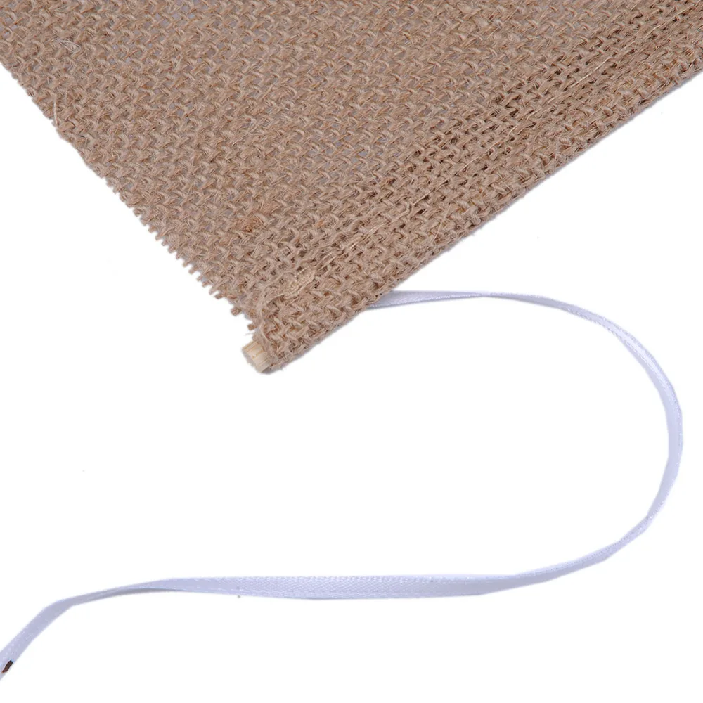 2pcs/set Thank you Wedding Party Flags Raw Jute Simple Style Linen Banner Used In Thanksgiving Birthday Decoration | Дом и сад