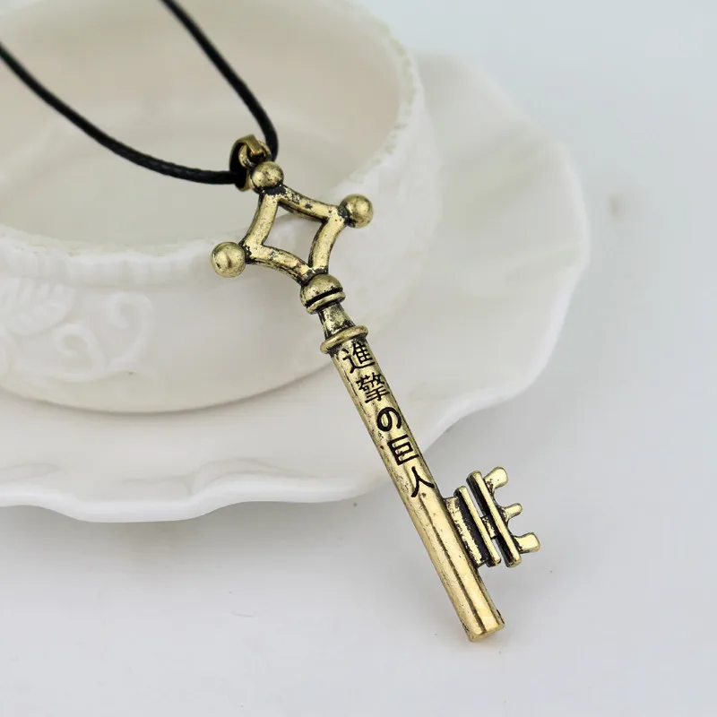 Горячая атака на Титанов металлический брелок кулон ожерелье трендовые кожаные