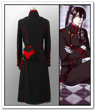 Аниме D.Gray man Yu Kanda Черный Красный Полный Косплей Костюм необычный длинный наряд на
