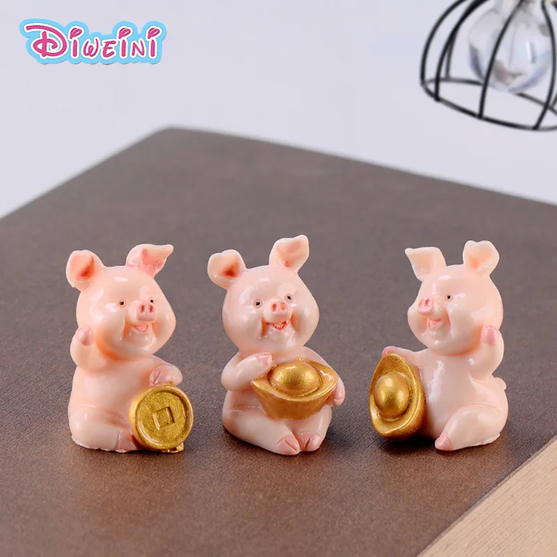 Фигурки свиньи из слитка 1 шт. модель Piggie миниатюрные фигурки пара сказочный сад