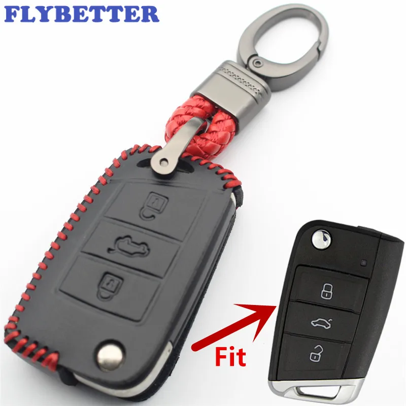 FLYBETTER оригинальный складной брелок из натуральной кожи с 3 кнопками защитный