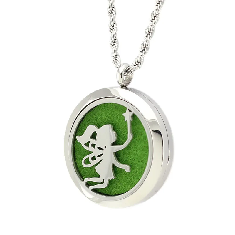 

30mm Magnetic Perfume Stainless Steel Locket Aromatherapy Essential Oil Diffuser Locket Pendant Setting Mens Silver Pendant