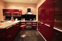 Lacquer Kitchen cabinet(LH-LA008)