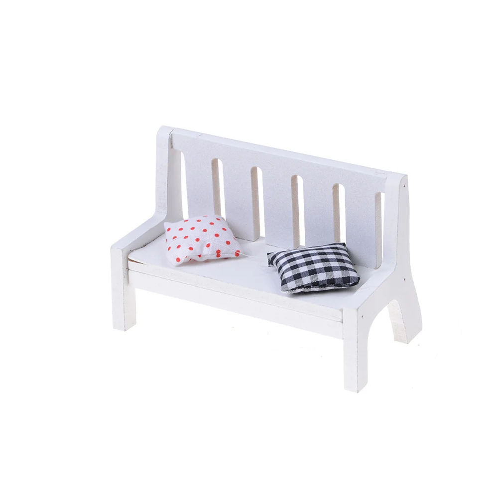 

Miniature Dollhouse furniture accessories Wooden Garden Chair Outdoor Chair Park Bench Home Decoration