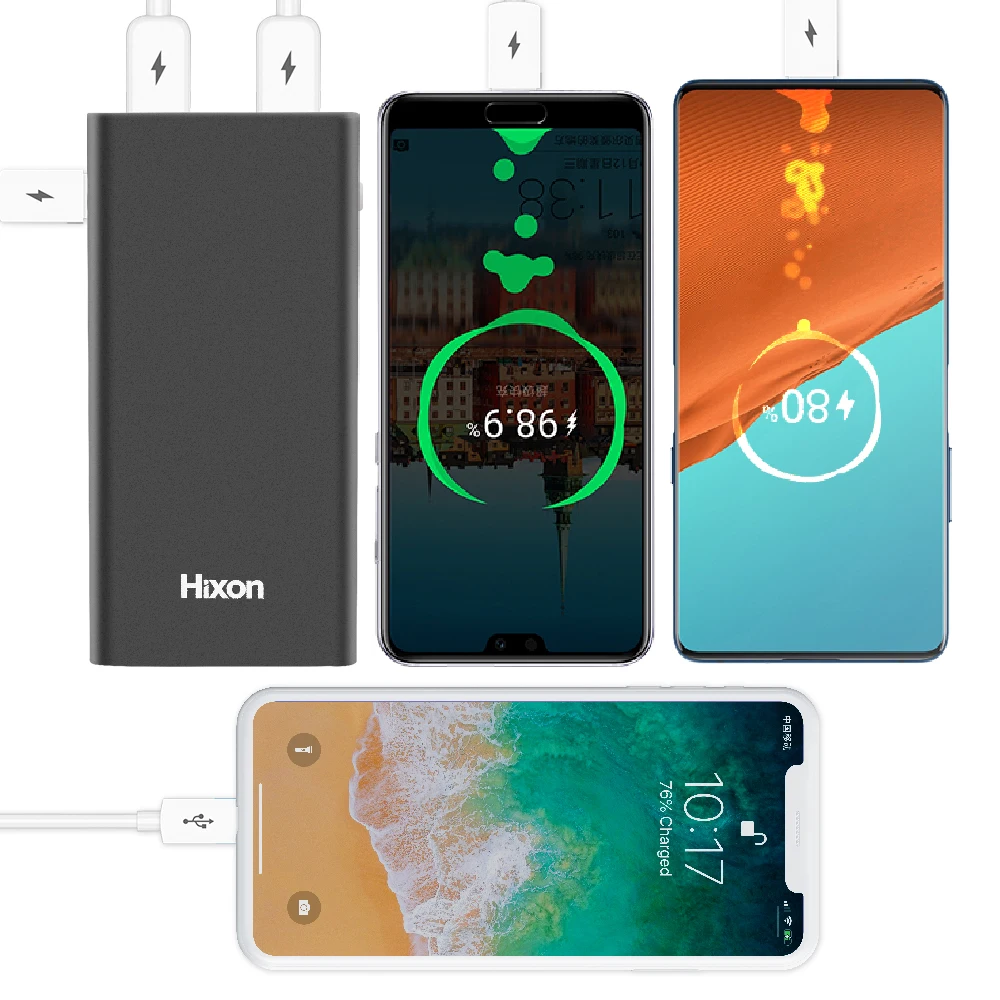 10000mAh PD Quick Charge with Smart QC 3.0 and typ C interface 5V/9V/12V Li polymer portable charger power bank | Электроника
